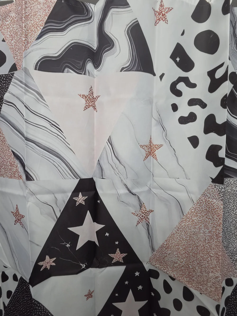 NWOT Water Resistant Fabric Shower Curtain with Rose Accents